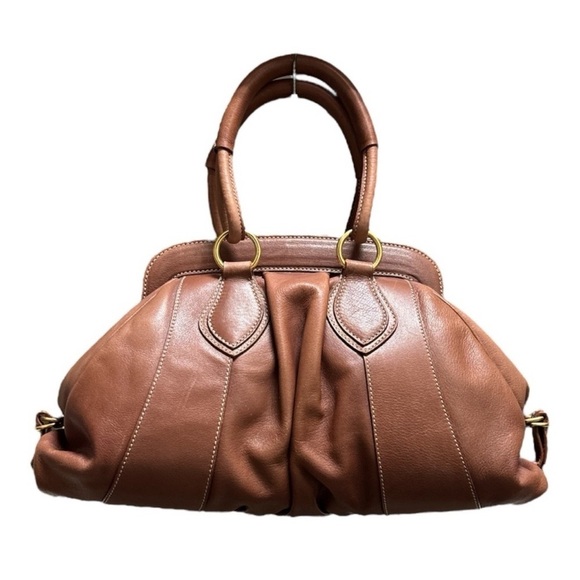 Jane Bolinger Made in Italy 100% Leather Satchel Bag Purse - Picture 3 of 9